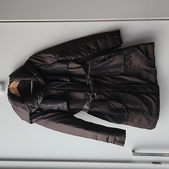 Max & Co. Jackets & Blazers - Max & Co Quilted Long Hooded Puffer Belted Trench Coat